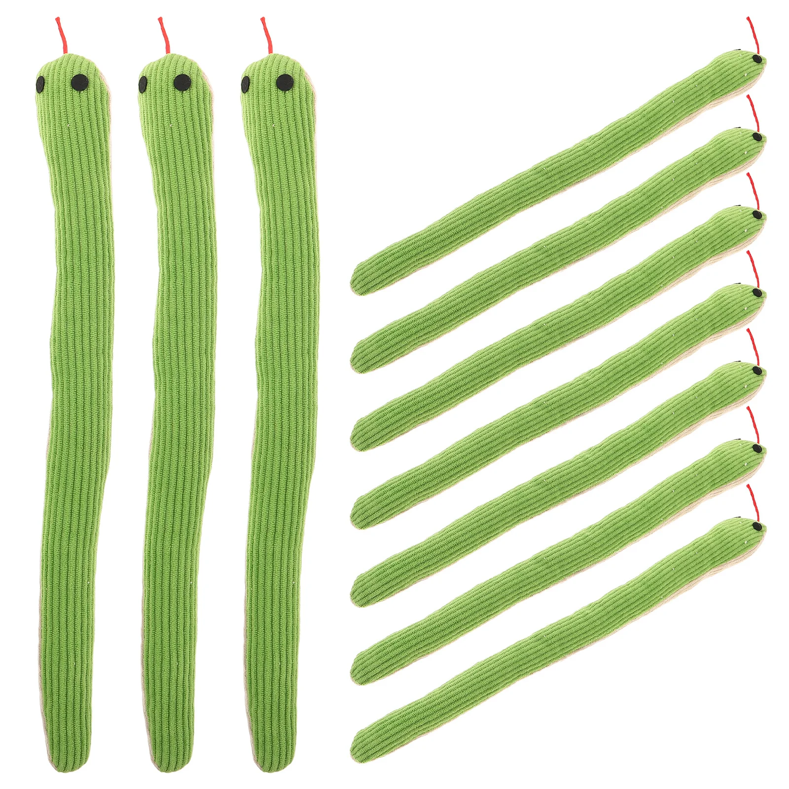

10pcs Cat Snake Realistic Flexible Articulated Stuffed Animal Interactive Squeaky Chew For Kitten Teething - Soft Corduroy Pet