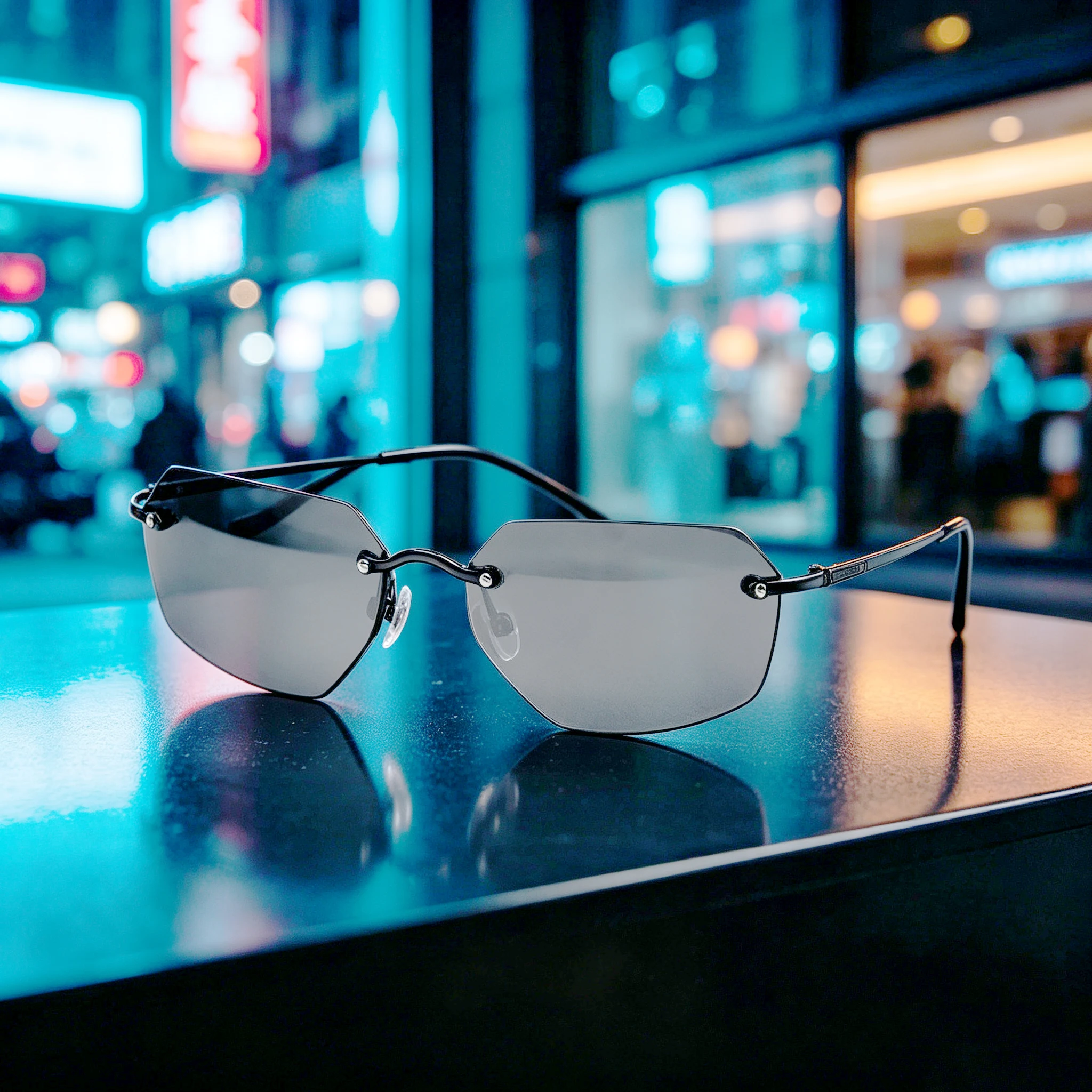 Classic Polarized Sunglasses Of Matrix Neo Style Ultralight Rimless Men Driving Cycling Brand Design Sun Glasses Oculos De So