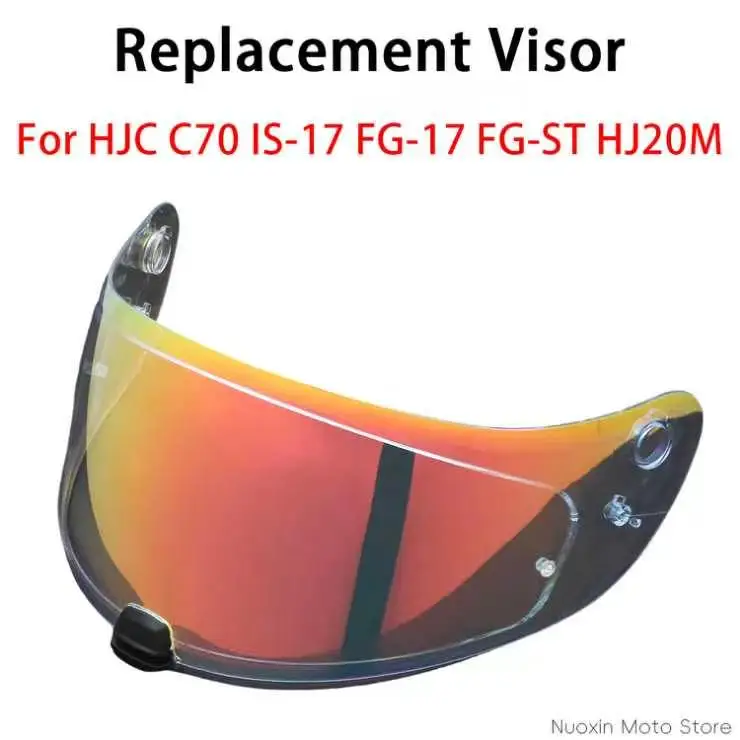 hjc-c70-is-17-fg-17-fg-st-hj20m用、軽量pc製、防風・日よけ機能付き、バイク用フルフェイスヘルメットレンズ、複数の色合い