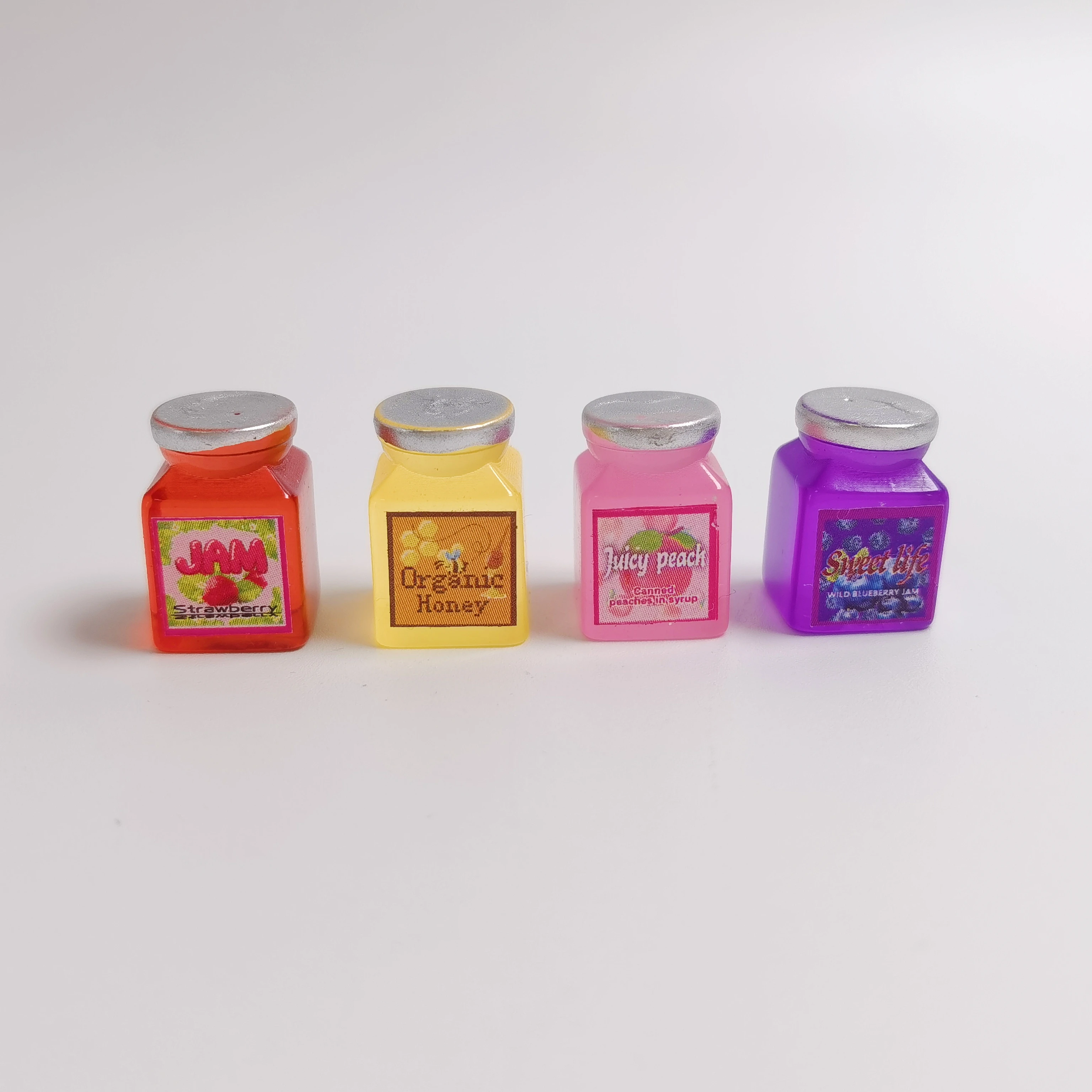 New Bee Beverage Charms for Jewelry Findings Cute Resin Strawberry Jam Pendant for Keychain Earrings