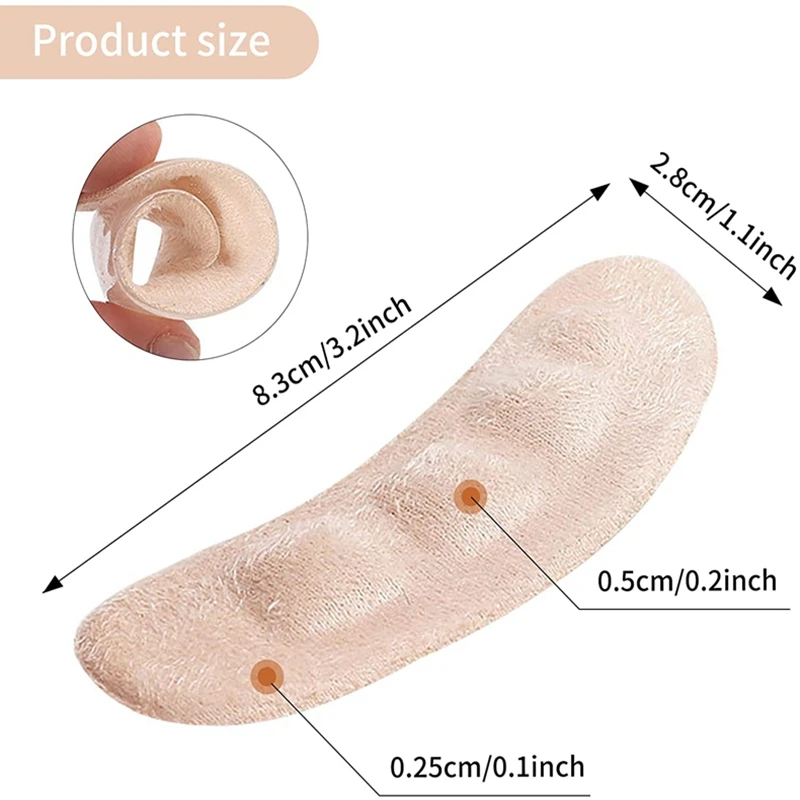 Non-Slip Silicone Forefoot Pads Pain Relief Women Inserts Self-adhesive Heel Gel High Heels Stickers Sandals Metatarsal Cushions