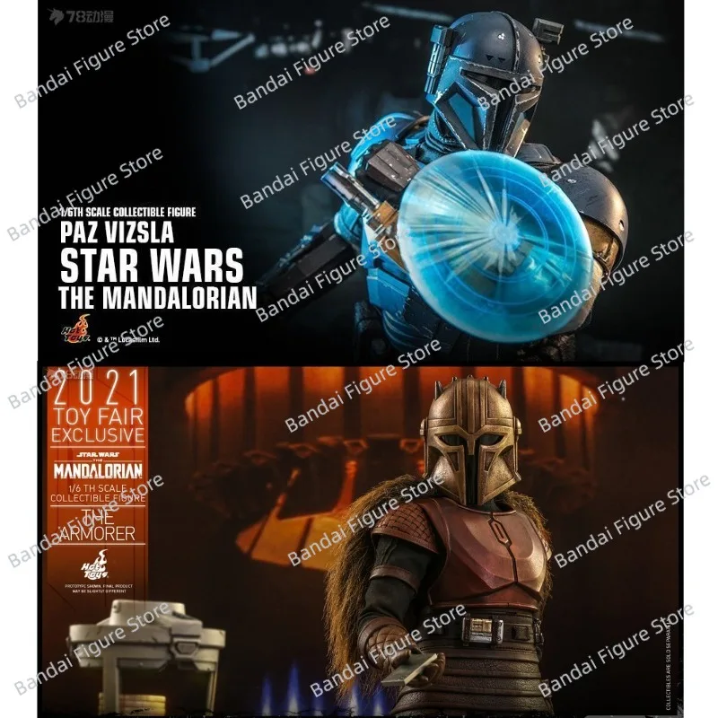 

HOTTOYS HT 1/6 The Mandalorian Star Wars Movie TMS044 The Armor TMS097 PAZ VIZSLA Collectible 12" Full Set Soldier Fans Model