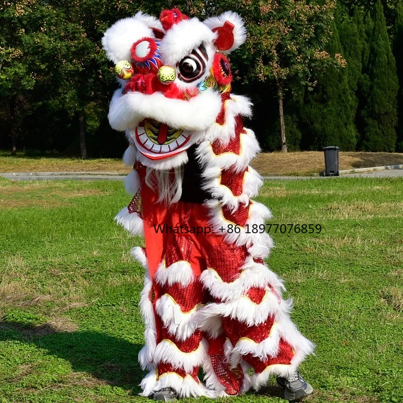 Children's 10-inch 12-inch Primary And Secondary School Students Lion Dance Props Lion Dance Wool Head Adult Single