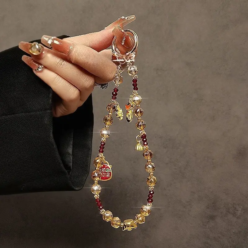 

Handmade Chinese Style Lucky New Year Small Tassel Pendant Mobile Phone Hanging Chain Exquisite Original Design