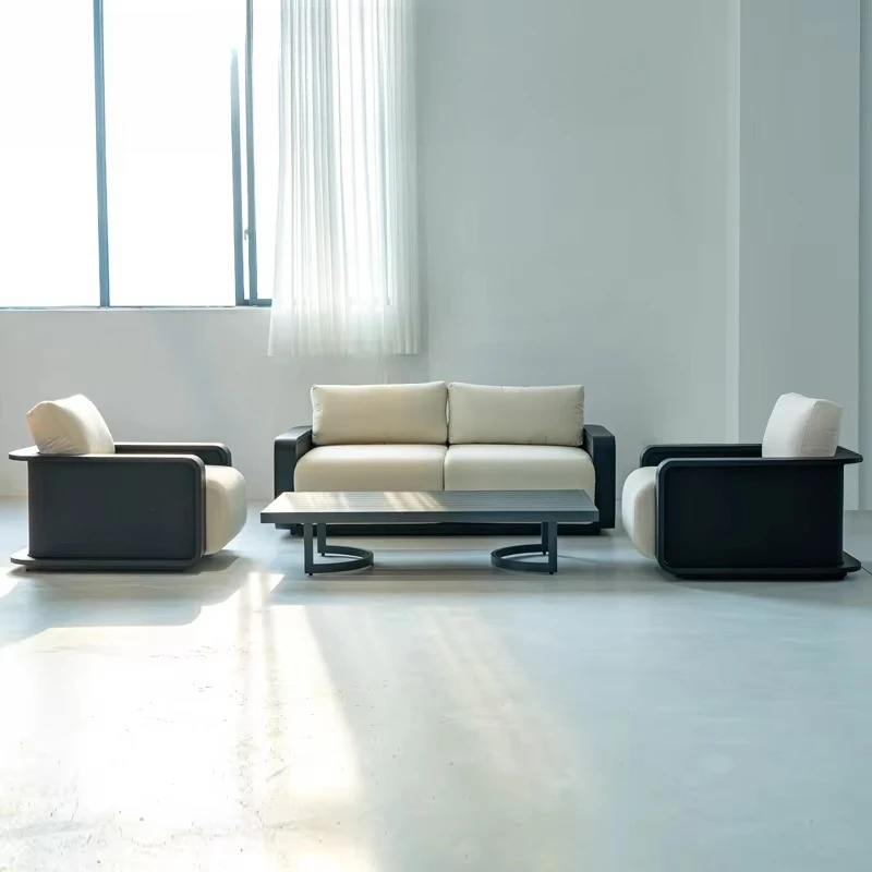 Aluminum Hotel Outdoor Sofa Modern Villa Garden Sofa Patio Furniture Set Resort Terrace Set Outdoor Furniture Luxury Garden Set