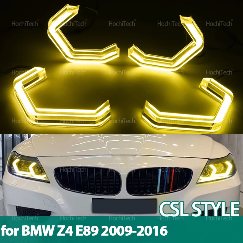 

Lemon Yellow CSL Style M4 Style Super Bright LED Angel Eyes Ring Lamp DRL for BMW Z4 E89 SDrive18i 20i 23i 28i 30i 35i 2009-2016