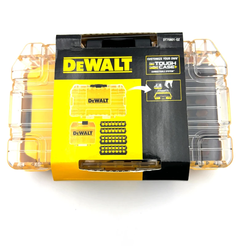 DEWALT DT70801 Case Storage Transparent Lid Removable Tray Stacking Storage Screws Bits Accessory Holder Tool Accessories