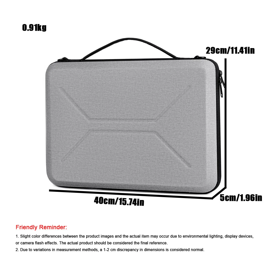 Hard-Shell Single-Shoulder Laptop Bag 15.6-inch Unisex Business Commuter Laptop Case Portable Computer Protective Bag view 2