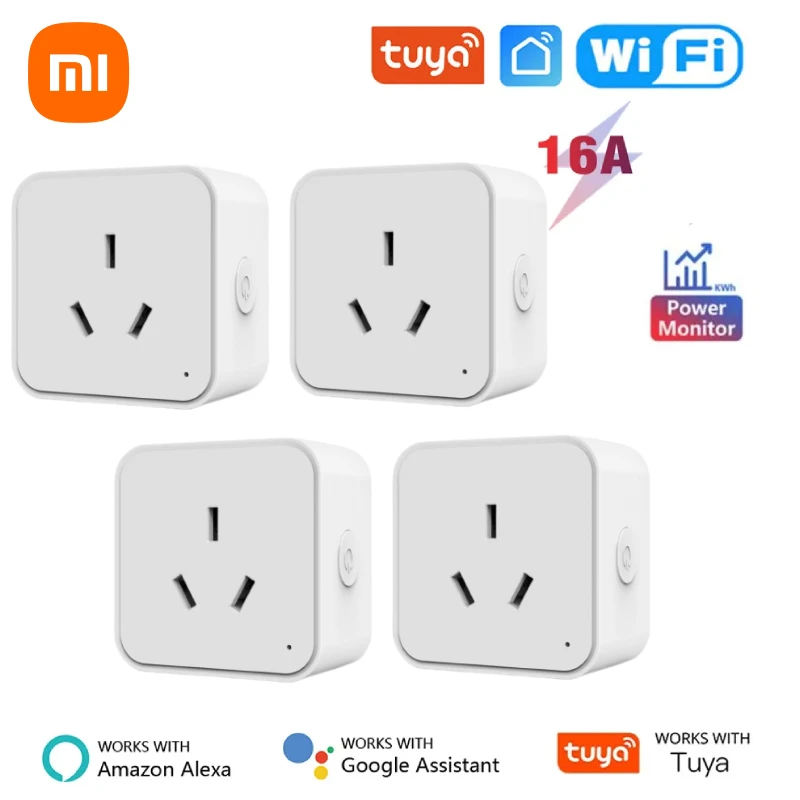 

Xiaomi WIFI Smart Socket AU Plug Adapter Tuya Smart Life App Wireless Control Timing Power Monitoring Function Aleax Outlet