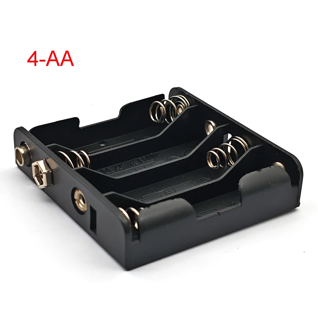 2S 3S 4S AA電池ホルダー 3V 4.5V 6V AA収納ボックスケース 9V正負極バックル端子付き電池ボックス