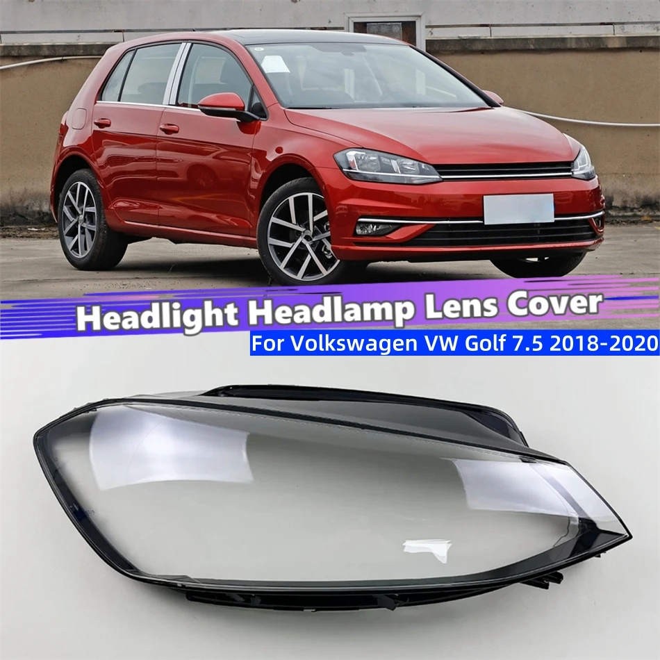 

For Volkswagen VW Golf 7.5 2018 2019 2020 Accessories Auto Shell Cover Glass Cover Car Front Headlight Lens Cover Lights Shell