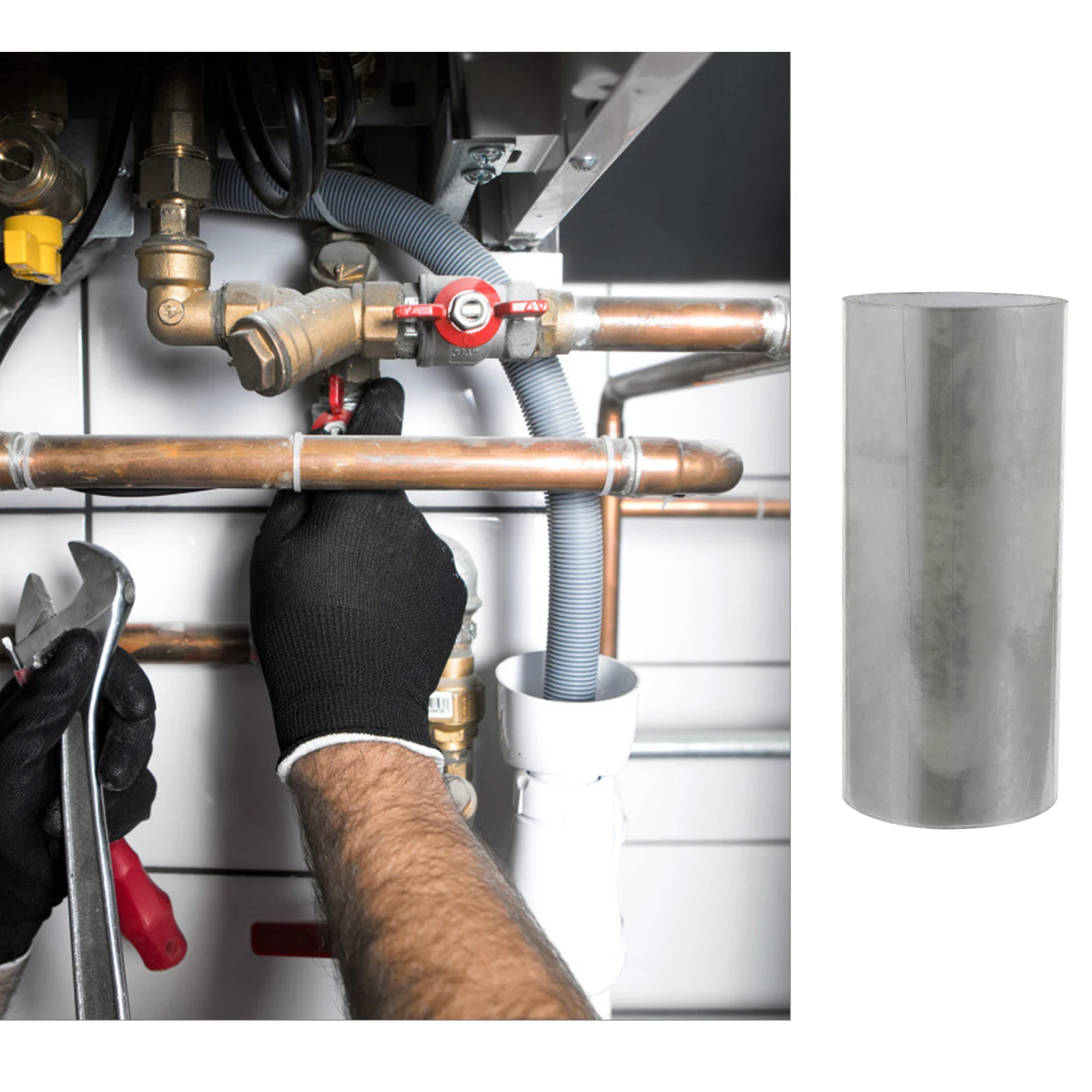 

Waterproof Tape for Leakage Repair High Adhesion Non Degumming Easy to Cut for Pipes Basins Carports Leakage Repair Tape