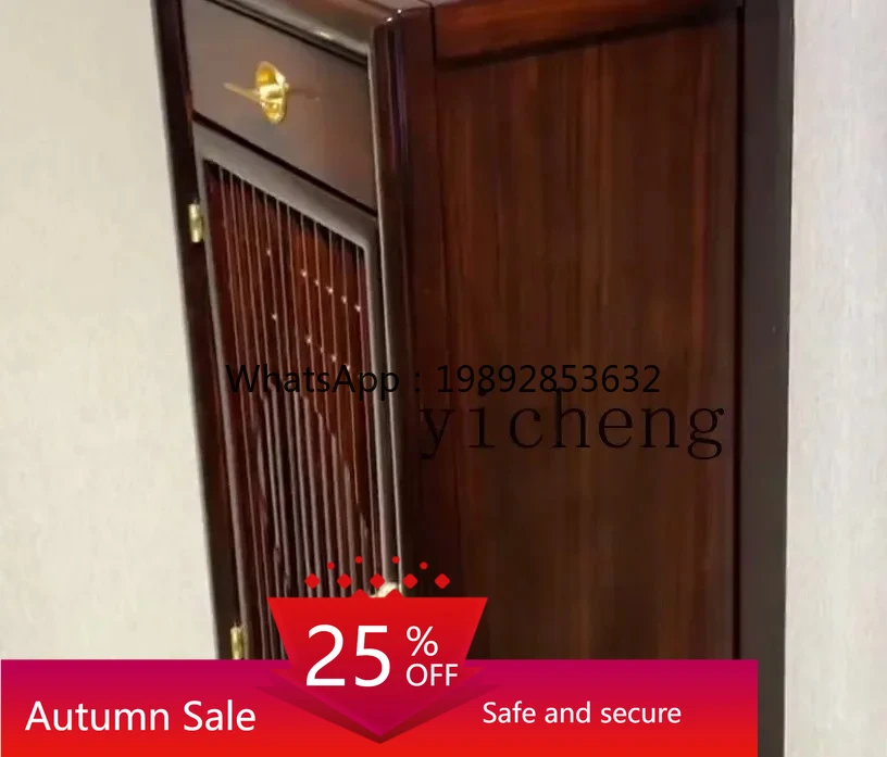 

Style Solid Wood Storage Ebony Wood Cabinet Simple Bedroom Living Room