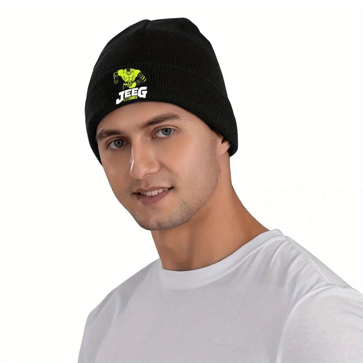 Mecha Anime Koutetsu Steel Jeeg Robot Knitted Hat for Women Men Beanies Autumn Winter Hats Mazinger Z Crochet Melon Cap