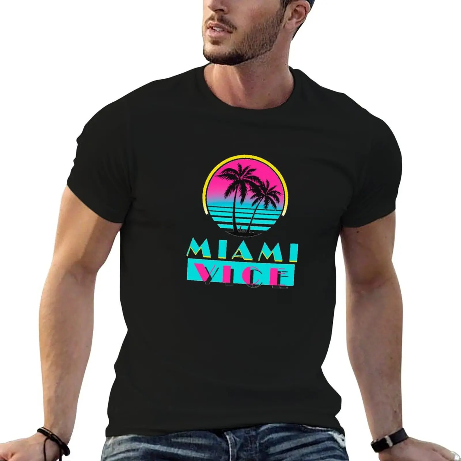 

Miami Vice T-Shirt t shirt man casual t shirts for man pack cotton essential t shirt T-Shirt
