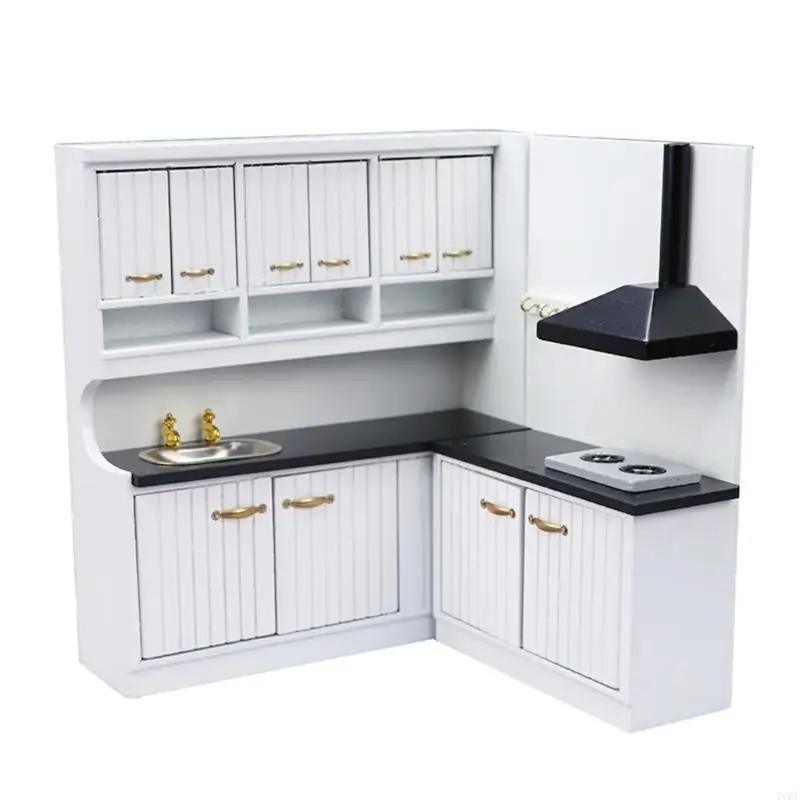 76HF Küchenschrank Miniaturmöbelmodell Accessoires Rollenspiel Möbel für Küchenpuppenhaus