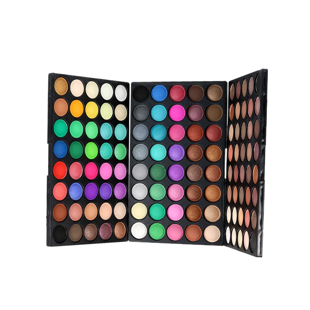 Fard à paupières pigmenté sans taches, 120 couleurs, poudre d'ombre à paupières brillante mate