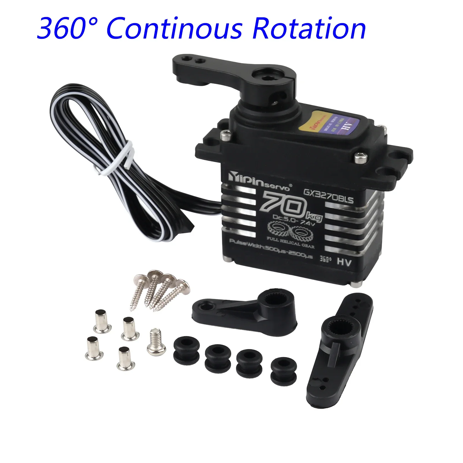70kg digitale servo's groot koppel magnetisch inductie 8,4v borstelloze motor IP68 stalen spiraalvormige versnelling voor 1/8 1/10 afstandsbediening RC auto robot