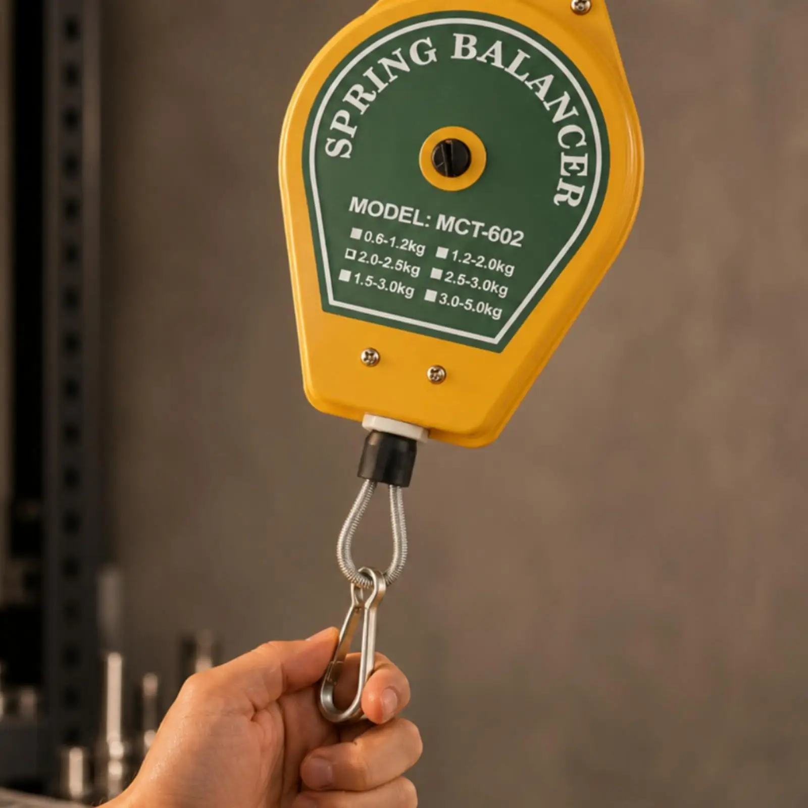 Industrial Tool Balancer Retractable Spring Hook for Electric Screwdriver Workshop Ceiling Mount