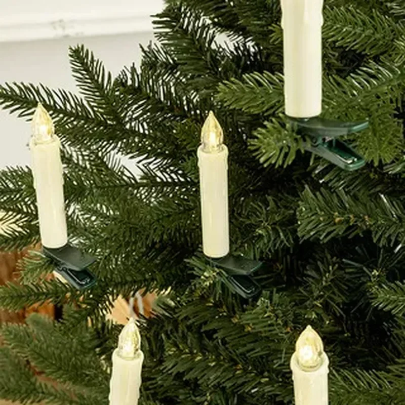 for Cedar Christmas Remote Control Timing Simulation LED Electronic Candle Clip Tree Pendant Wedding Party Atmosphere Light