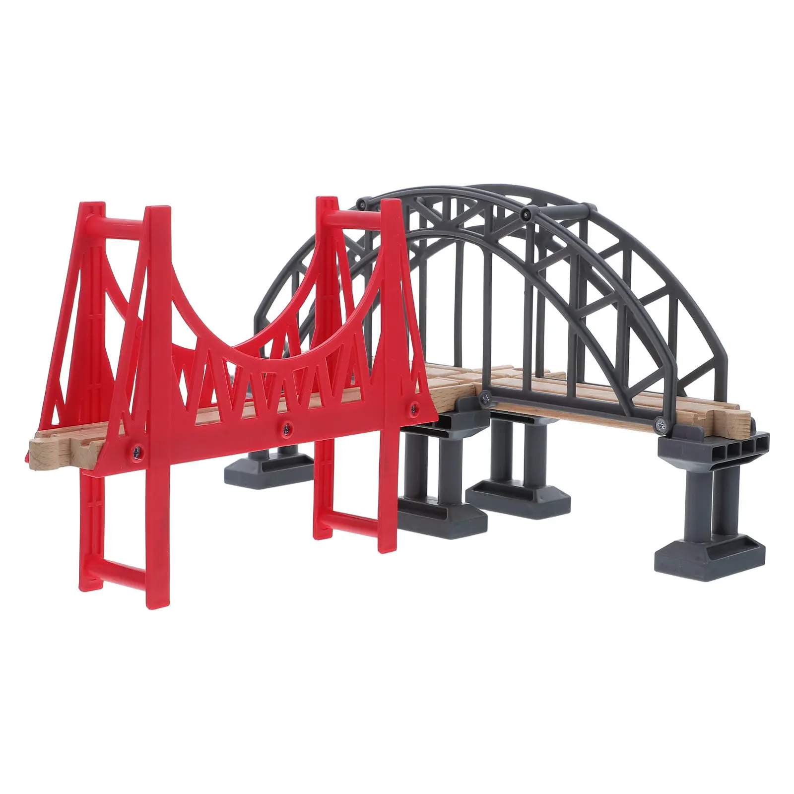 Realistic Miniature Landscape Sand Table Halloween Christmas New Year Bridge For Wooden Train Track Creative Construction Toy