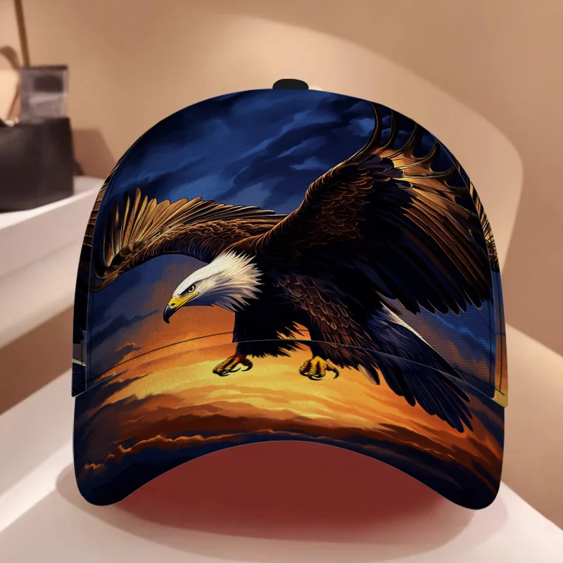 1pc Majestic Eagle in Flight Print Classic Baseball Cap Great for Urban Casual Scenes Daily Street Styling Fashionable