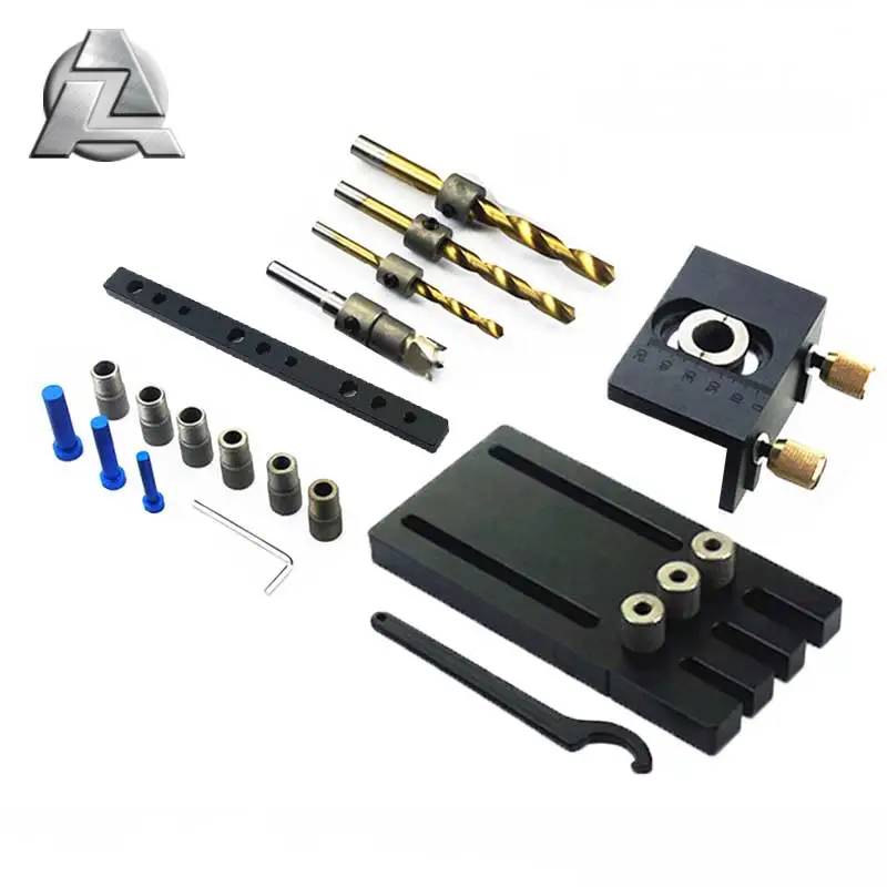 

High Precision Dowel Jigs Woodworking Drill Punch Locator Drilling Guide Jig DIY Carpentry Tools