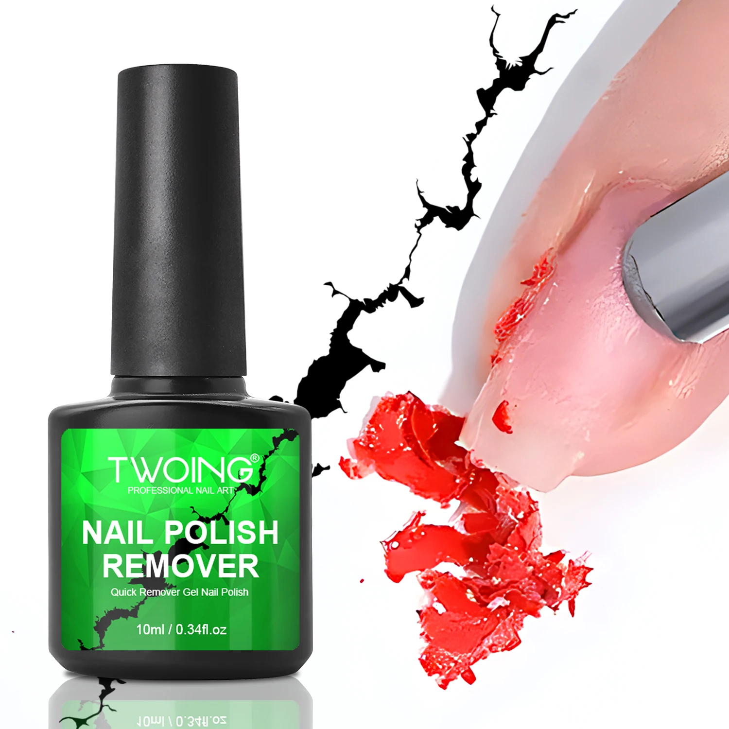 

10ml Gel Nail Polish Remover, Quickly Easily Removes Uv Gel Polishes Within 2-5 Minutes, Magic Soak-Off Quick Nail Glue Remover