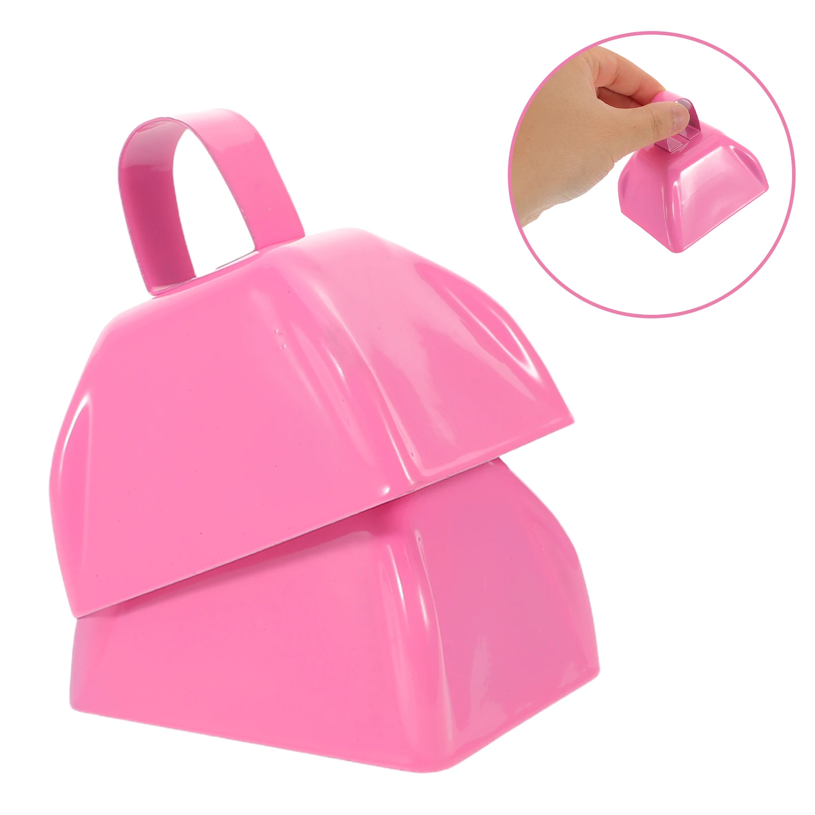 

2Pcs Metal Cowbells Small Loud Handheld Cheering Bells Noise Makers for Football Sports Gatherings Bells for Football