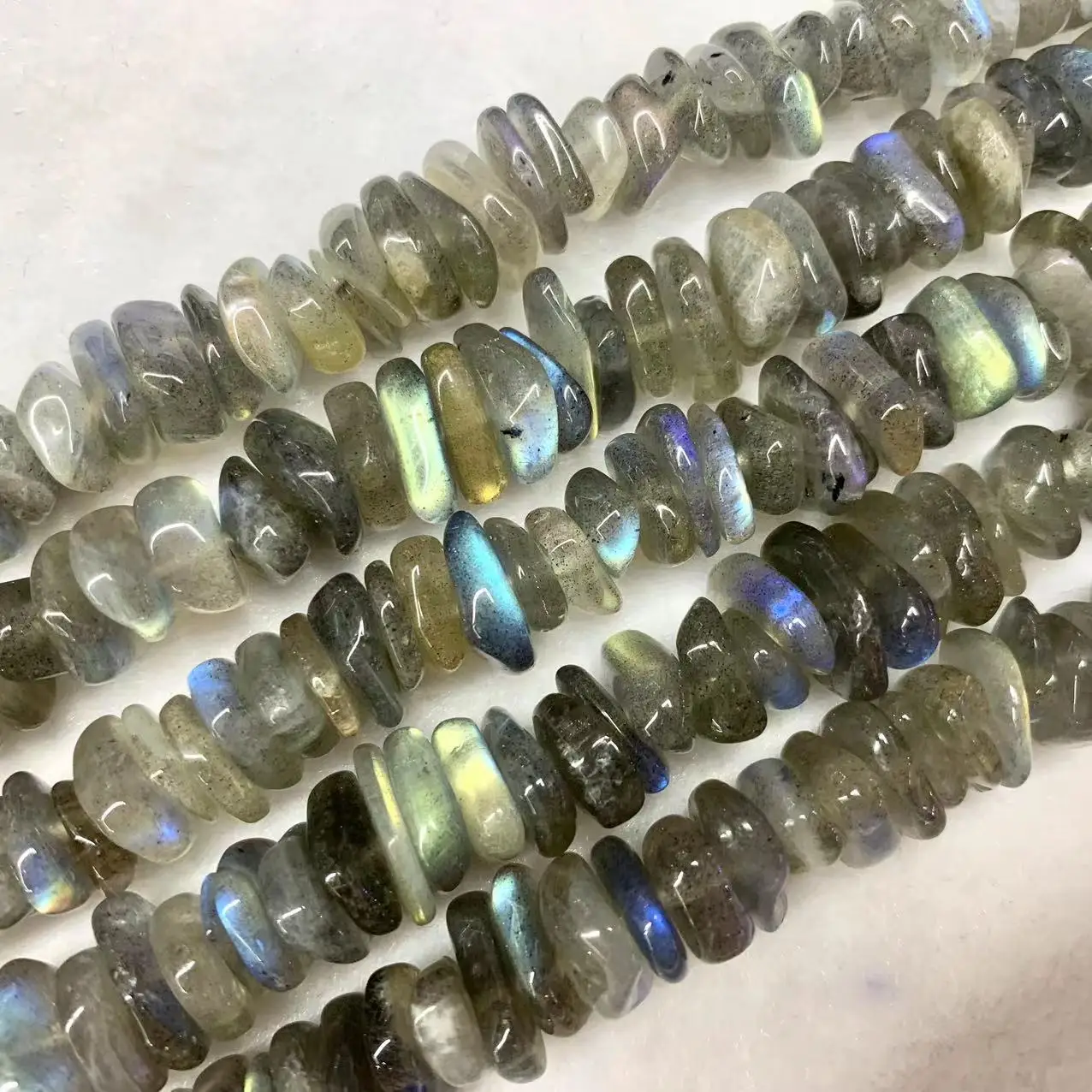 

8-12mm Labradorite Stone Natural Gemstone Diy Loose Beads For Jewelry Making Strand 15" Whlolesale !