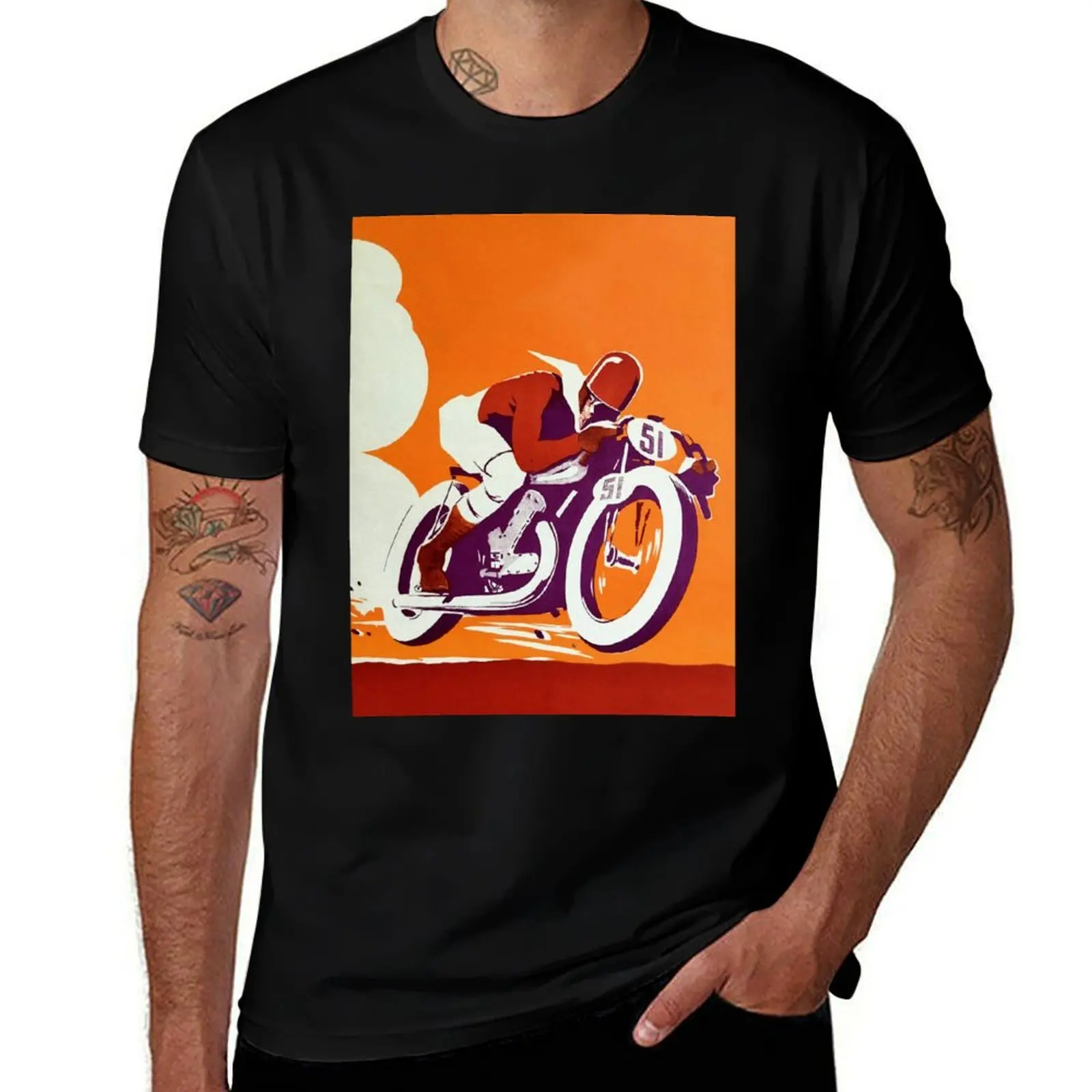 Motorcycle racing 1930 T-Shirt cotton graphic tees kawaii clothes plain t shirts men