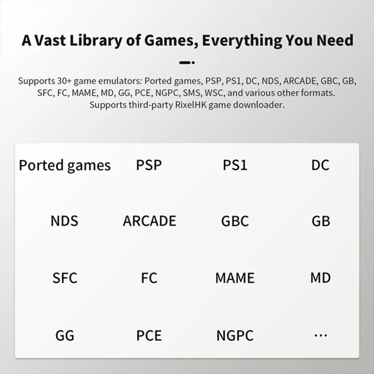 goodDT RG34XXSP Retro Game Console Linux 64Bit 3.4 Inch 720x480 Handheld Game Console Supports 30+ Game Emulators As Shown