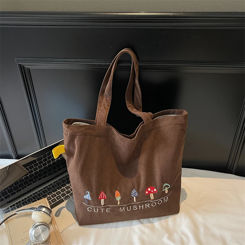 Minimalist Canvas Tote for Young Women Lightweight All-Match Casual Shoulder Bag Versatile Spacious Purse for Campus & Weekend
