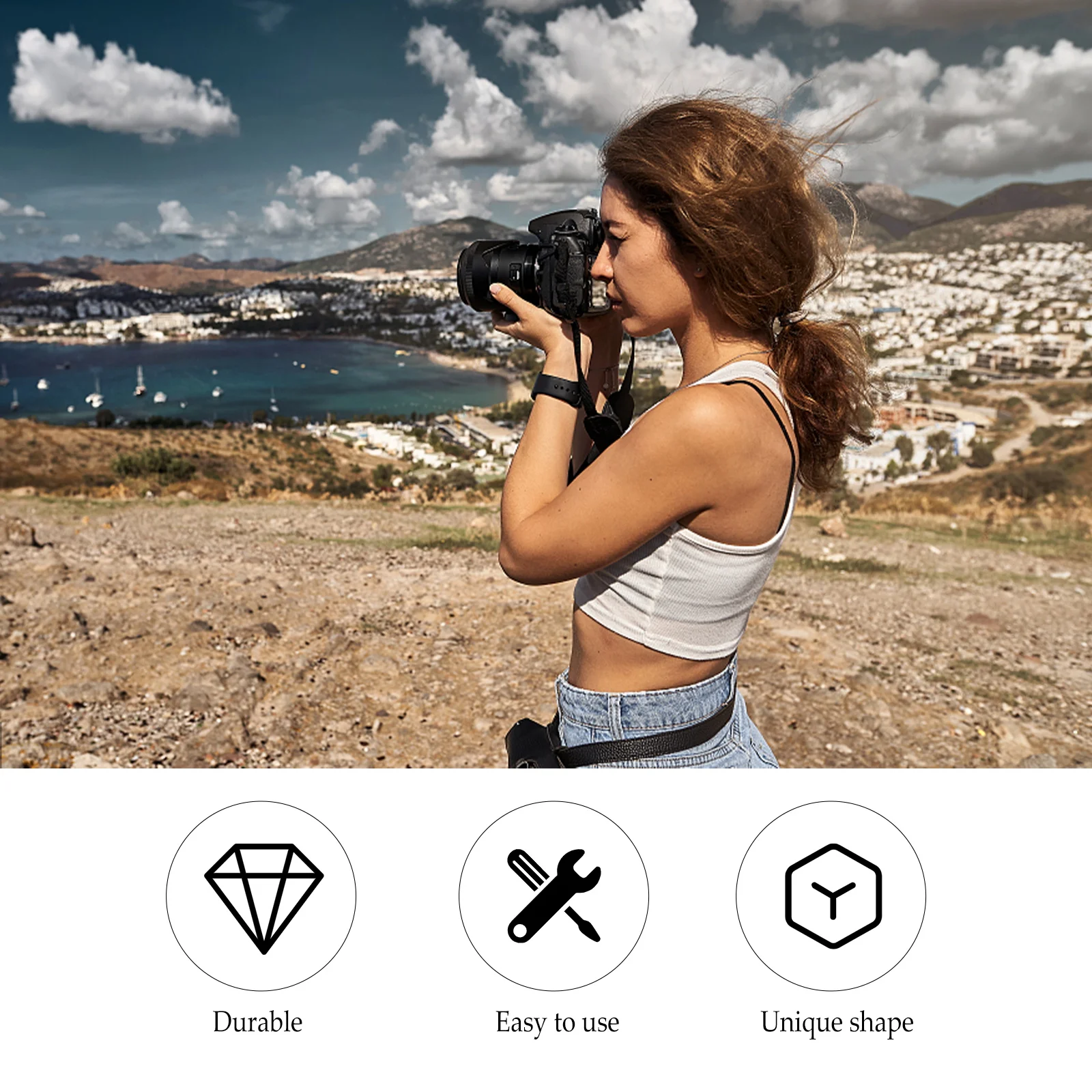 

4pcs 1/4 Inch Camera Neck Strap Screw Quick Release Mount With Silicone Gasket For Dslr Camera Accessory D-Ring Fixing Screws