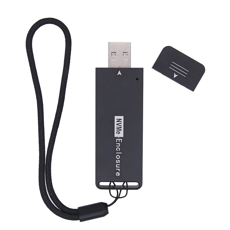 Boîtier de boîtier SSD NVcloser vers adaptateur USB, boîtier M.2 NVMe, 10Gbps, USB 3.1 Type-A, PCIe M2, boîtier pour lecteur SSD 2230 2242