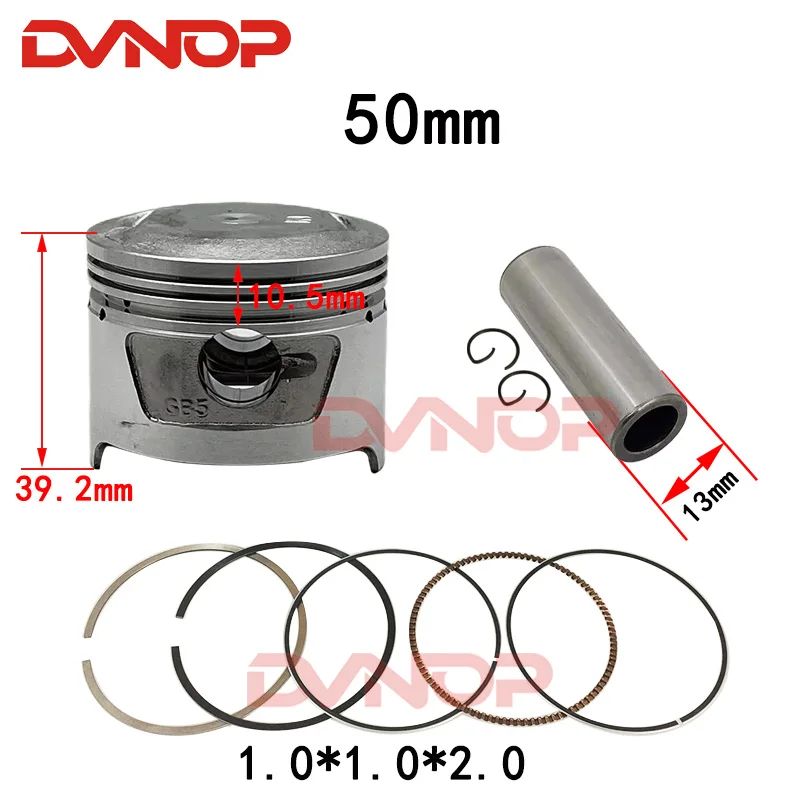 Motorcycle Piston Ring Kit For 50mm HONDA ATC70 CT70 C70 TRX70 CRF70 CRF70F DAX70 ST70 XR70 70CC 72CM3 upgrade to 100cc 50mm