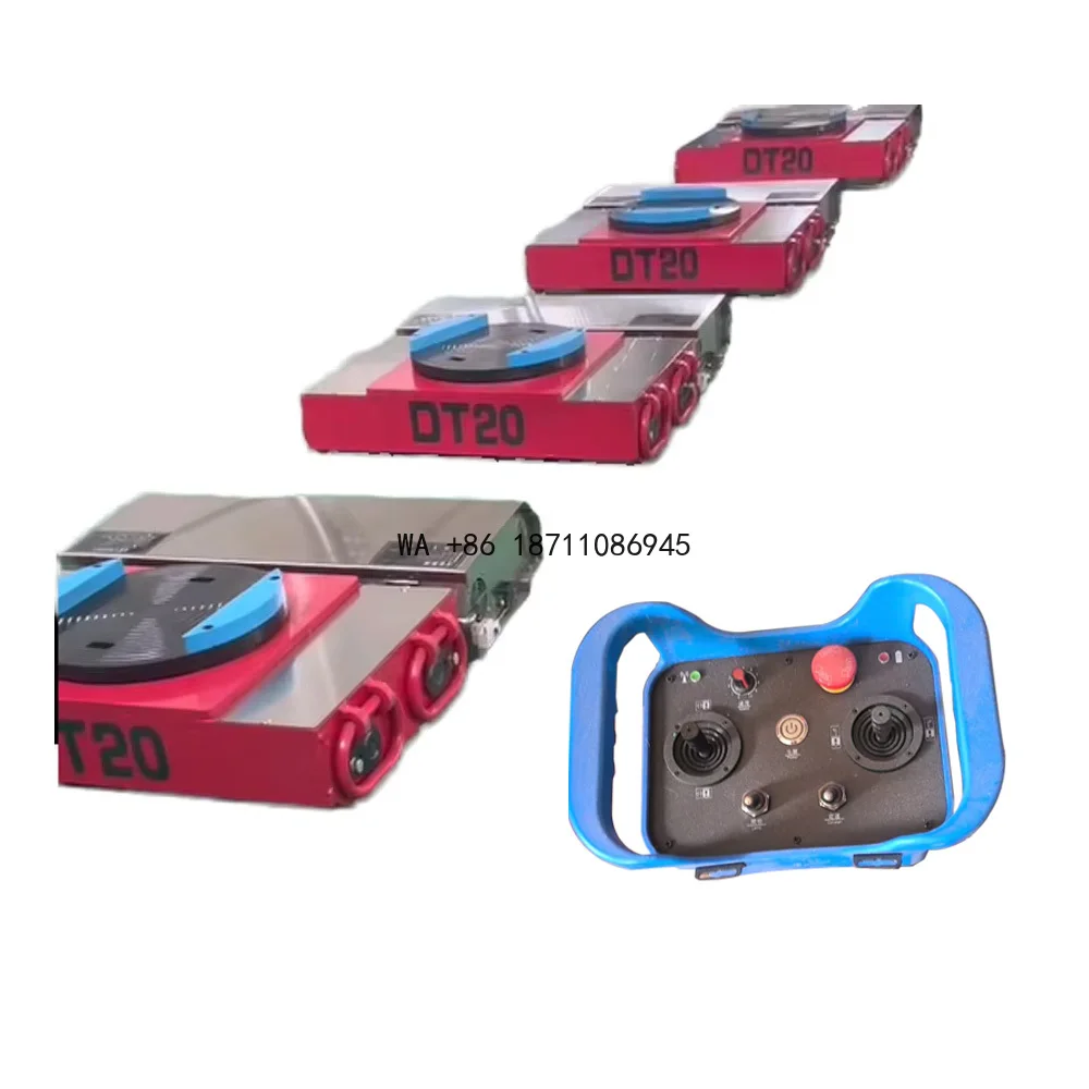20T 60T Electric Tank Trolley Pallet Truck Remote Operated Moving Roller Skate for Cargo Rigger Moving Skates New for Restaurant