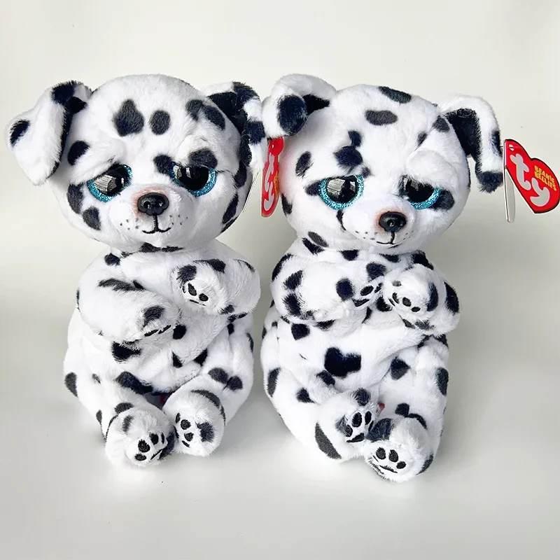 15cm Ty Beanie Bellie Rowdy the SPOT Dalmatian Dog Big Eyes Stuffed Plush Toy Soft Cute Animal Cute Doll Children New Year Gift