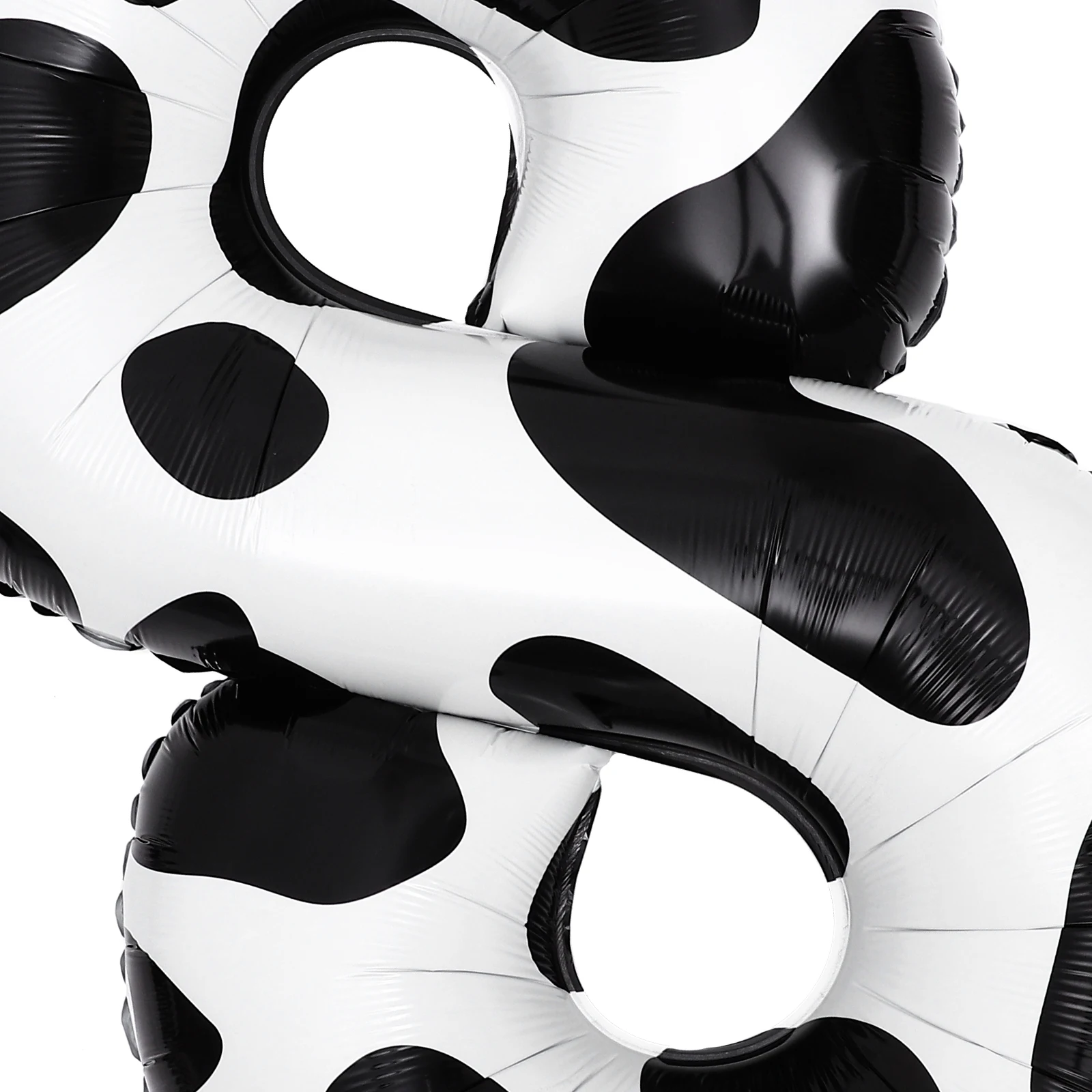 

4 Pcs Cow Balloon Number Balloons Pattern Farm Birthday Party Decorations Commemorate