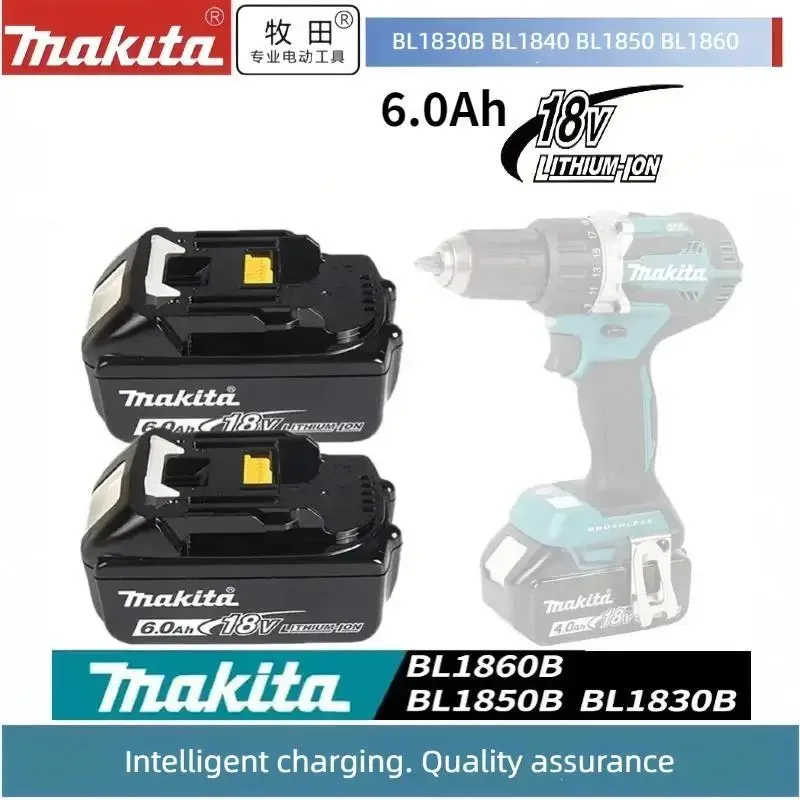 

100% Оригинальный Makita 6Ah/5Ah/3Ah для Makita 18V аккумулятор BL1830B BL1850B BL1850 BL1840 BL1860 BL1815 сменный литиевый аккумулятор