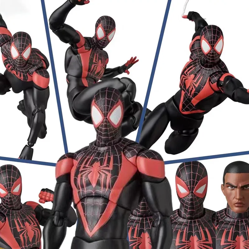 New Ct Manga Version Spiderman Miles Morales Action Figure Mafex 092 Ultimate Comics Spider-Man Shf Figure Ko Figurine Toys Gift