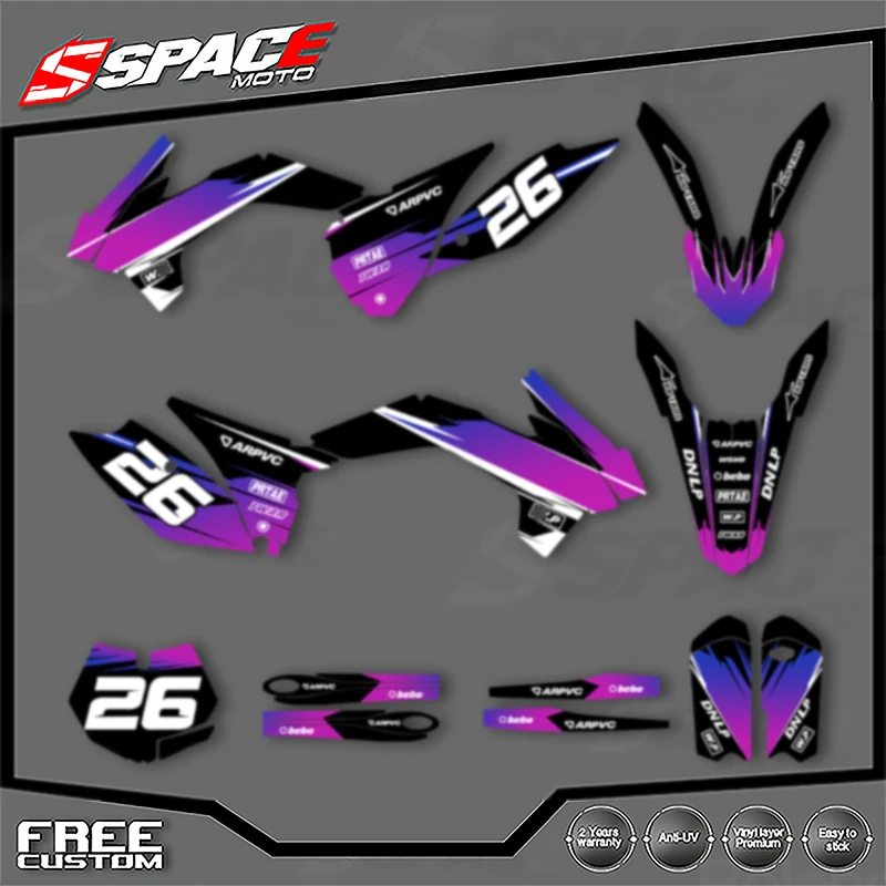 

SPACE Custom Motorcycle Graphics Background Decal for KTM SX SX85 2013 2014 SX85 2015 2016 2017 Stickers Kits 14