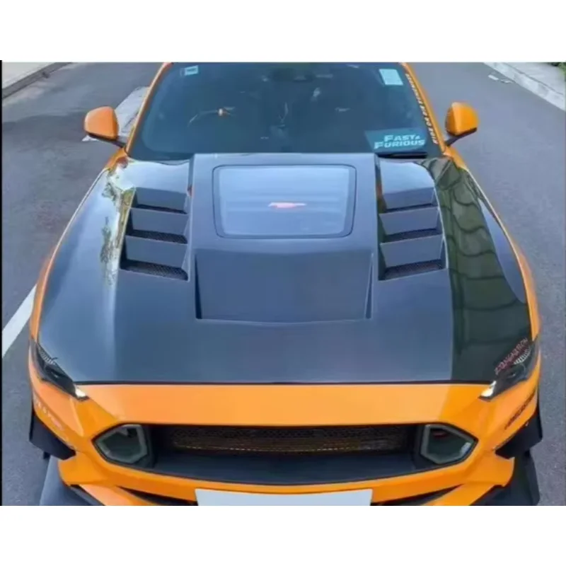 

MRD Carbon Fiber Hood for Ford Mustang 2015-2022 Transparent Style Real Carbon Fiber Hood Regular Style Carbon Fiber.