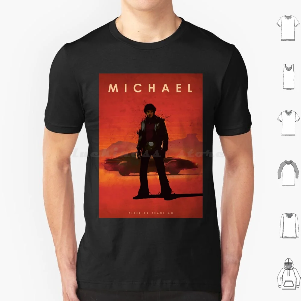 Michael Knight-Firebird Trans Am-Car Legends Camiseta de algodón hombres mujeres DIY estampado Knight Rider 80s Kitt Geek Michael Knight Retro