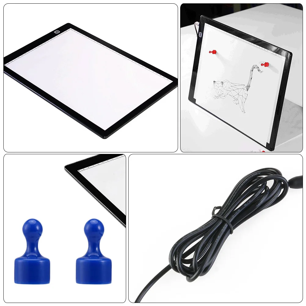

A4 Size Backlit Copy Board Slim Led Tracing Table For Drawing Sketching Calligraphy Animation Magnetic Design Ruler