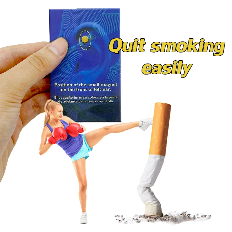 4pcs=2pairs Stop Smoking Magnet Smoking Cessation Magnet Quit Smoking Magnet Stimulate Acupoint Therapy Quit Smoking Patch A379