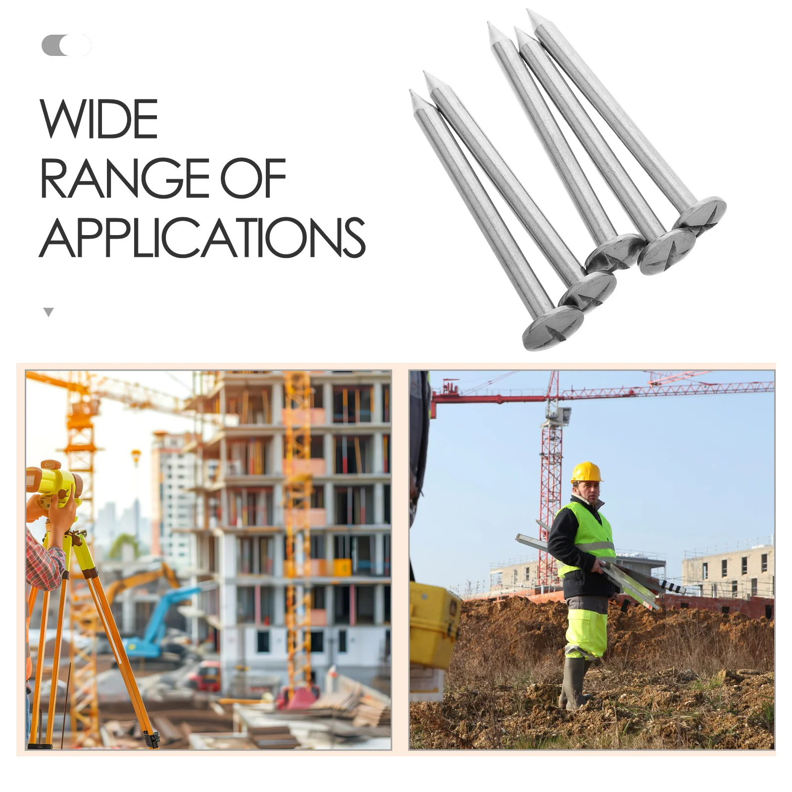 5 قطعة علامات المسح الفولاذ المقاوم للصدأ الانظار خط الممتلكات حصص المسامير الأرضية الثقيلة للمناظر الطبيعية حديقة رصف ساحة