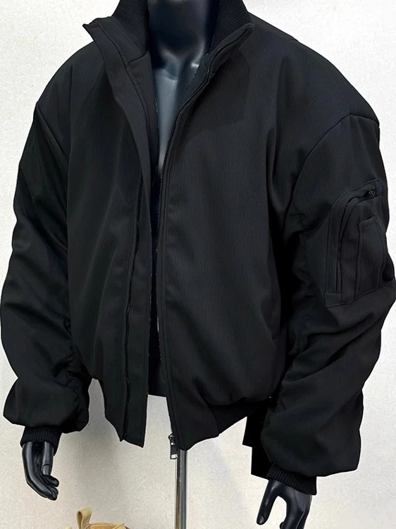 معطف رجالي من American Sle Pilot Jaet للربيع والخريف غير رسمي للبيسبول Sle فضفاض مناسب لملابس العمل بياقة واقفة