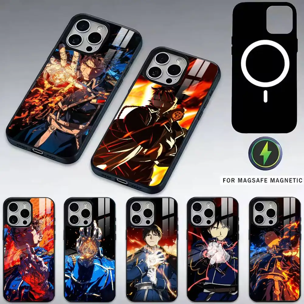 

Fullmetal-l Alchemist-t Roy Phone Case For iPhone17,16,15,14,13,12,11 Plus,Pro Magnetic with Magsafe Wireless Charging