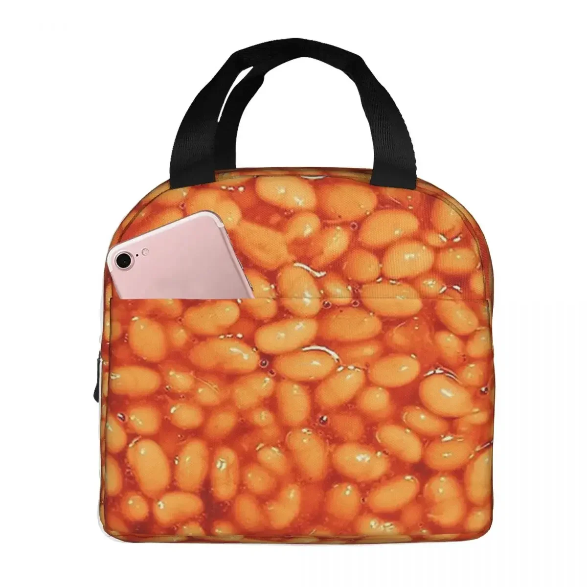 Beans In Things Pattern Insulated Lunch Bags Leakproof Picnic Bags Thermal Cooler Lunch Box Lunch Tote for Woman Work Children